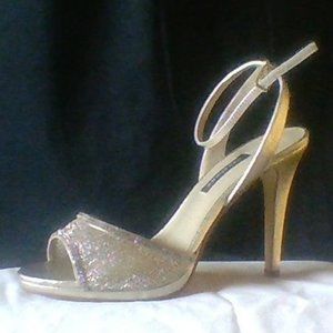 Gold Metallic Mackenzie stilettos by Caparros.